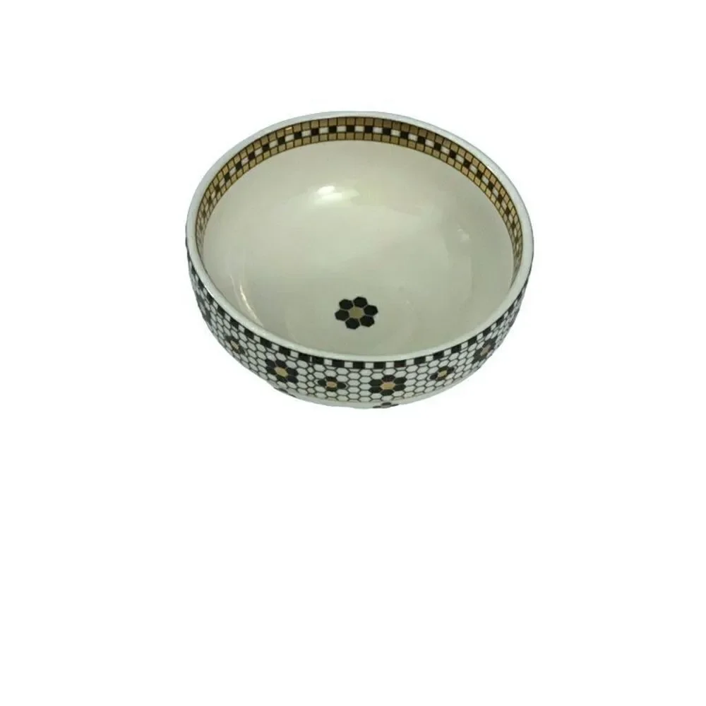 Anthropologie Bistro Tile Snack Nut Bowl Dish Tres Bien